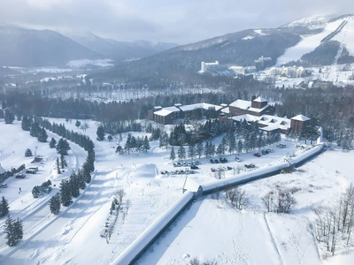 日本北海道二世谷城市景观