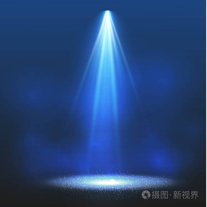 矢量的聚光灯光的效果夜景照明格子的黑暗背景上的透明效果