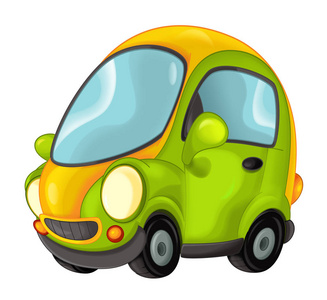 卡通车分离为儿童插画图片