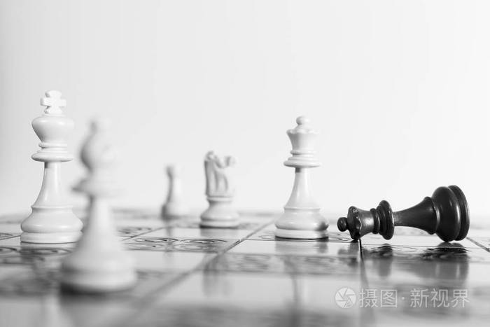 国际象棋棋盘上拍照