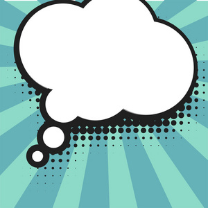 文本对话框空云创意对话模式素描爆炸矢量卡通语音气泡图标的漫画风格