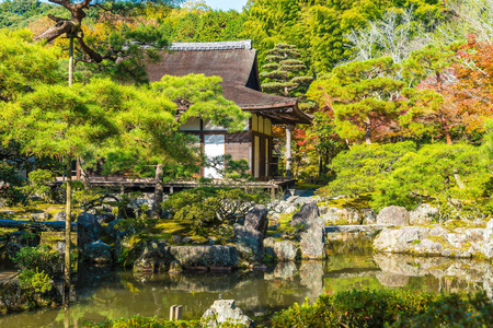 美丽的建筑，在银阁银阁寺