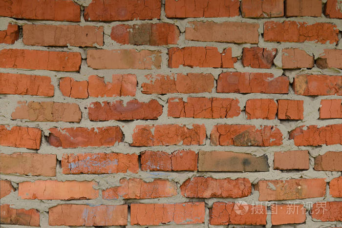 不准确的砖瓦红陶瓷砖砌的砖墙
