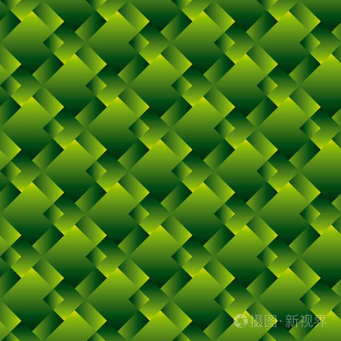 热带颜色矢量表面设计无缝模式几何的绿色菱形形状可重复主题为背景的