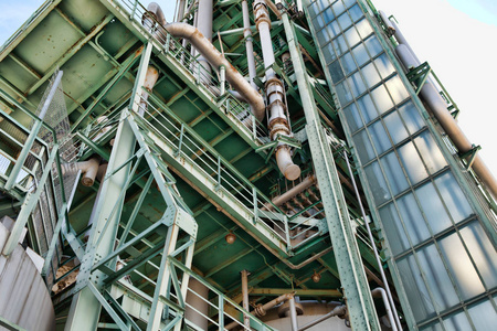 详细的工业背景,重工业化学因素照片