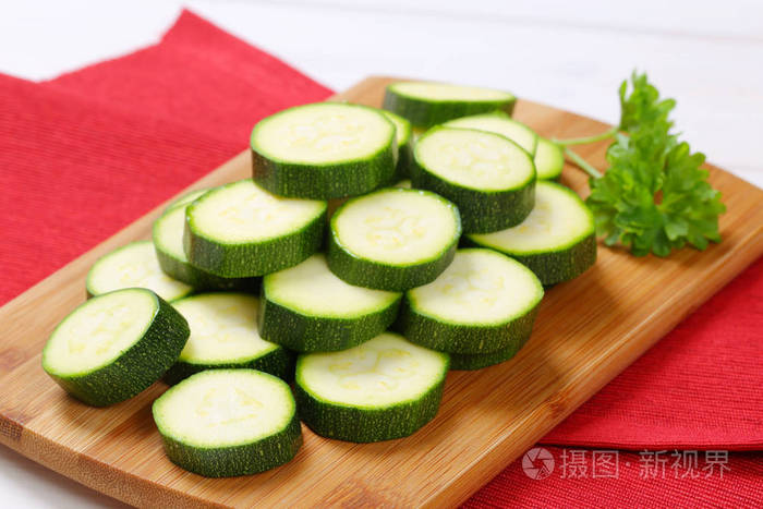 切片绿色西葫芦