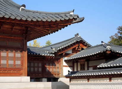 传统的韩国风格的建筑