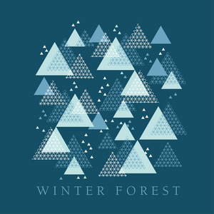 概念冬季几何设计元素.现代风格矢量图为页眉, 卡, 海报, 邀请.