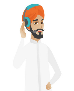印度教的客户服务运营商在耳机