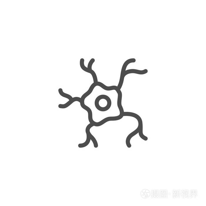 神经细胞线图标插画-正版商用图片0yruve-摄图新视界