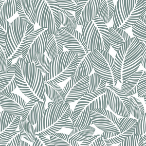 抽象的叶子无缝模式, 矢量背景.在白色背景上的手绘树叶.