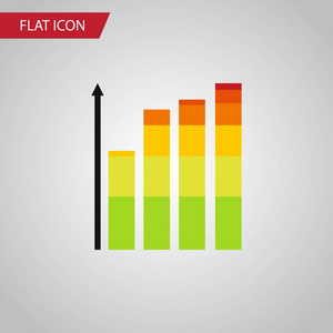 孤立的信息图表平面图标。统计向量元素可以用于图表 统计 图表设计概念
