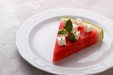 西瓜和奶酪图片