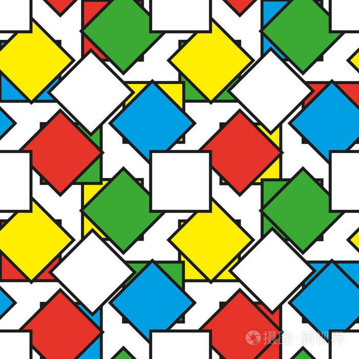 作为无缝模式彩色方块插画-正版商用图片0ysz5y-摄图新视界