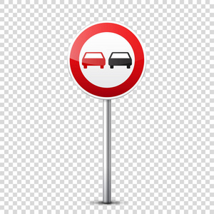 红色的路标上透明背景孤立的集合。道路交通控制。行车线使用。停止和产量。标志牌。曲线和曲折