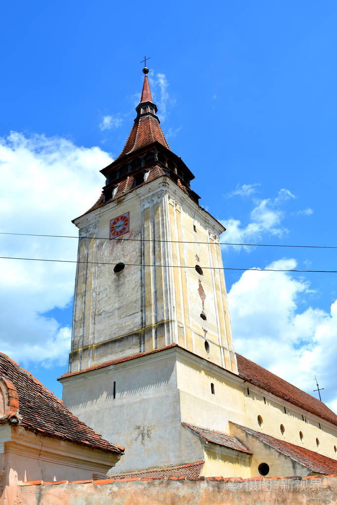罗马尼亚特兰西瓦尼亚圣佩特鲁村加固中世纪教堂