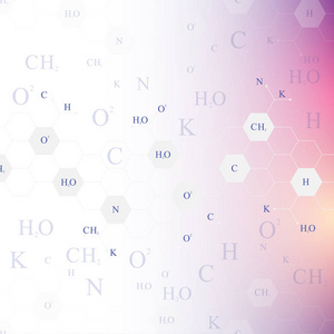 科学的六角形化学模式。作为概念结构分子 Dna 研究。科学和技术背景的通信。医学的科学背景，为您的设计的。矢量图