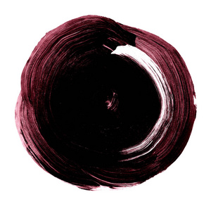 棕色的茶色波特美纹纸压克力圆。水彩染色在白色背景上