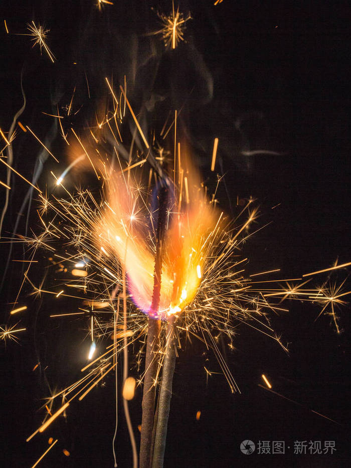 烟花爆竹的火花