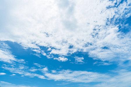 湛蓝的天空背景，云与背景