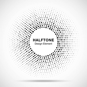 黑色抽象向量圈框架半色调随机的点标志会徽设计元素为技术, 医疗