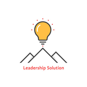 简单的领导解决方案徽标