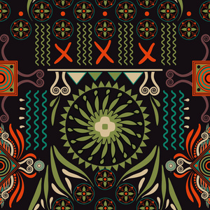 与抽象元素的彩色背景.美国原住民的设计,纳瓦霍人.墨西哥的母题照片