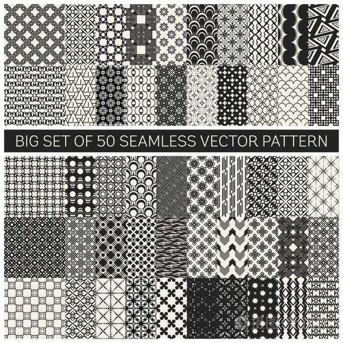 抽象概念向量单色的几何图案黑色和白色小背景艺术插图