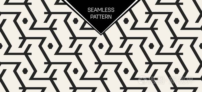 抽象概念向量单色的几何图案黑色和白色小背景艺术插图