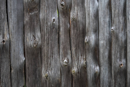 旧的棕色木墙，详细的背景照片纹理。木 p
