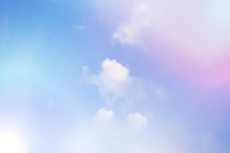 色彩斑斓的天空和云彩,粉色和蓝色的颜色背景照片