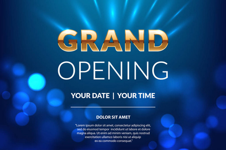 仪式海报盛大的开幕仪式邀请概念.庆祝活动设计.