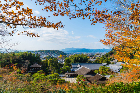 美丽的建筑，在银阁银阁寺