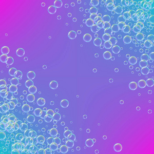 七彩的现实泡泡洗发水泡沫