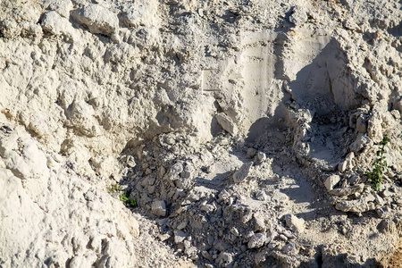 采石场里的粘土和沙子