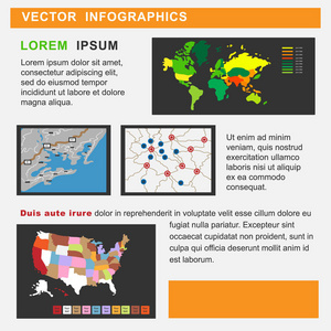 矢量图的信息图形。网站 传单 企业报告 演示文稿 广告 市场营销等信息块设计实例