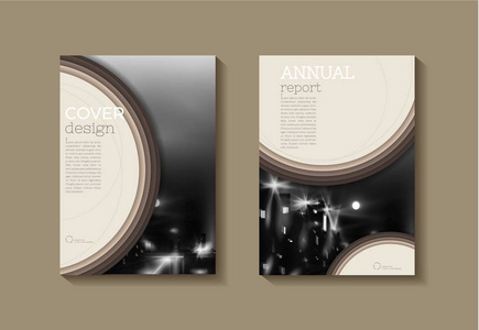 棕色的生态现代封面书小册子模板 设计 年报