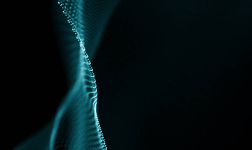 抽象的蓝色几何背景。未来的技术风格。霓虹招牌。未来科技 Hud 元素。优雅的抽象背景。大数据的可视化