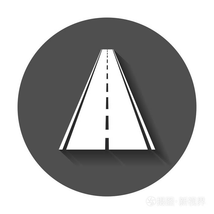 白色斑纹矢量插画的直行道路.公路 r
