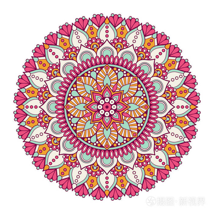 老式的装饰元素.东方模式,矢量图.