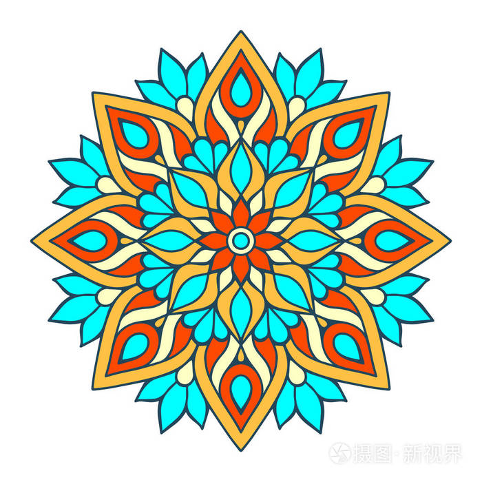 老式的装饰元素.东方模式,矢量图.
