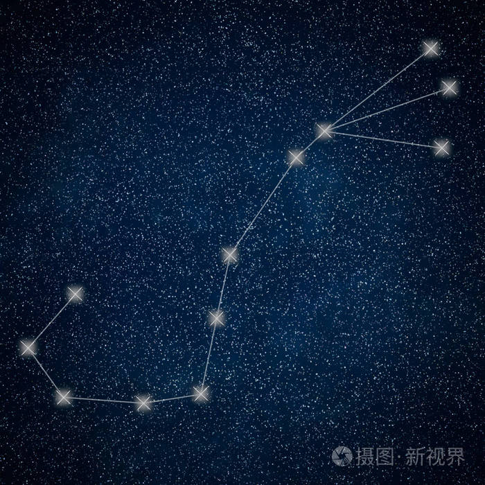 天蝎星座黄道带标志天蝎星座线g
