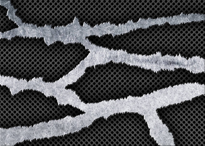 用金属网, 钢背景与边缘参差不齐,3d 切照片
