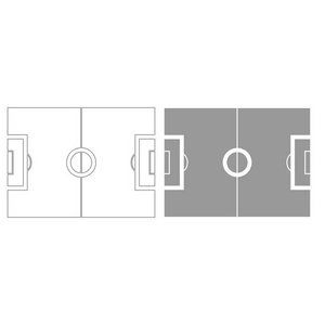 足球场灰色颜色设置的图标