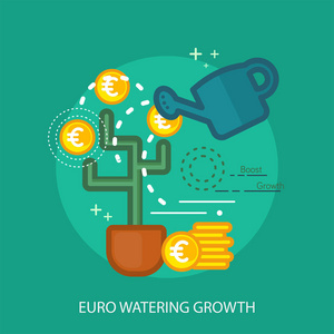 欧元浇水增长概念设计
