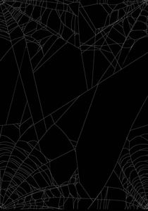 蜘蛛网在四白色角落被隔绝