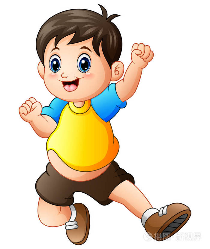 可爱的男孩卡通