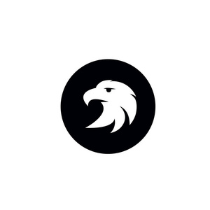 黑老鹰图标图孤立的矢量标志符号