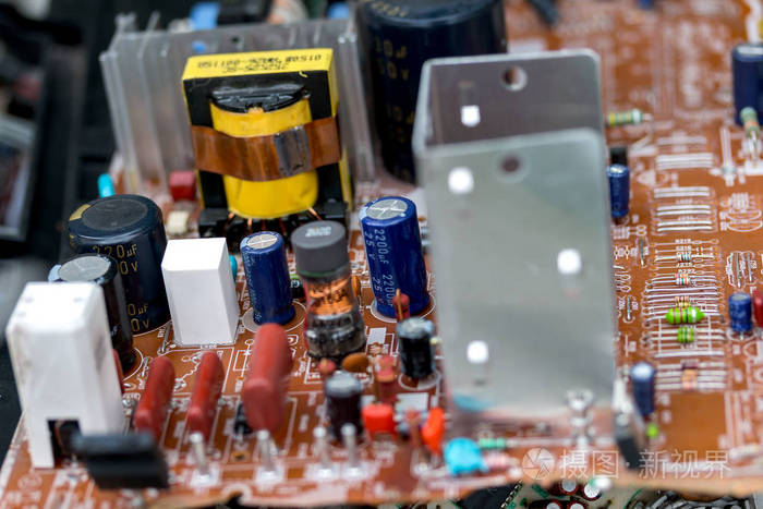 电路板,微电路,电容器的浪费