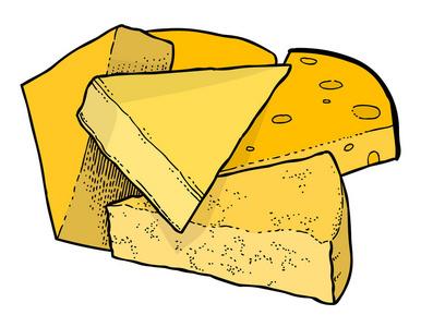 卡通形象的奶酪